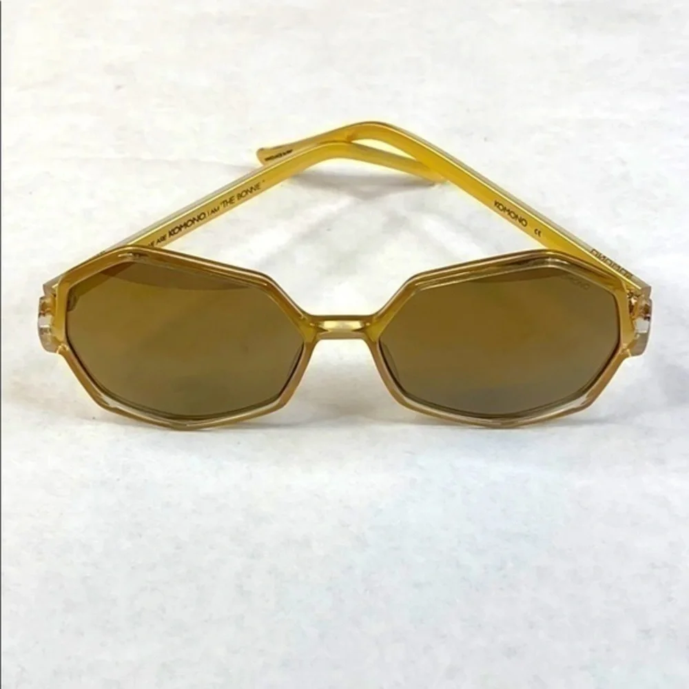 Komono Bonnie Sunglasses NEW oversized Clear Gold geometric